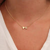 Tiny Heart Dainty Initial Necklace