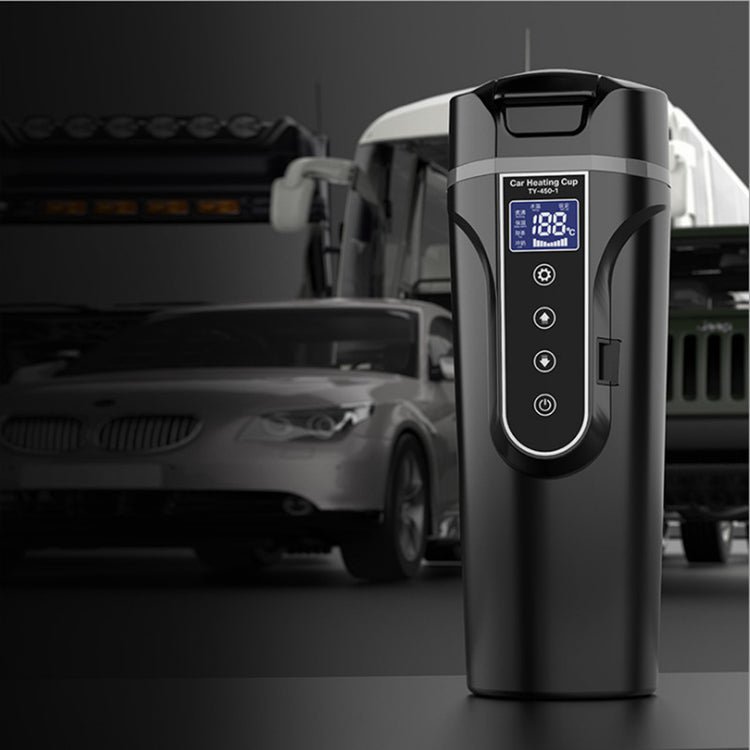 Portable Smart Heating Cup – Touch Display Insulated Bottle for Car & Travel