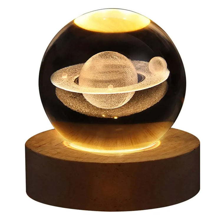 LED Night Light Solar System Crystal Ball