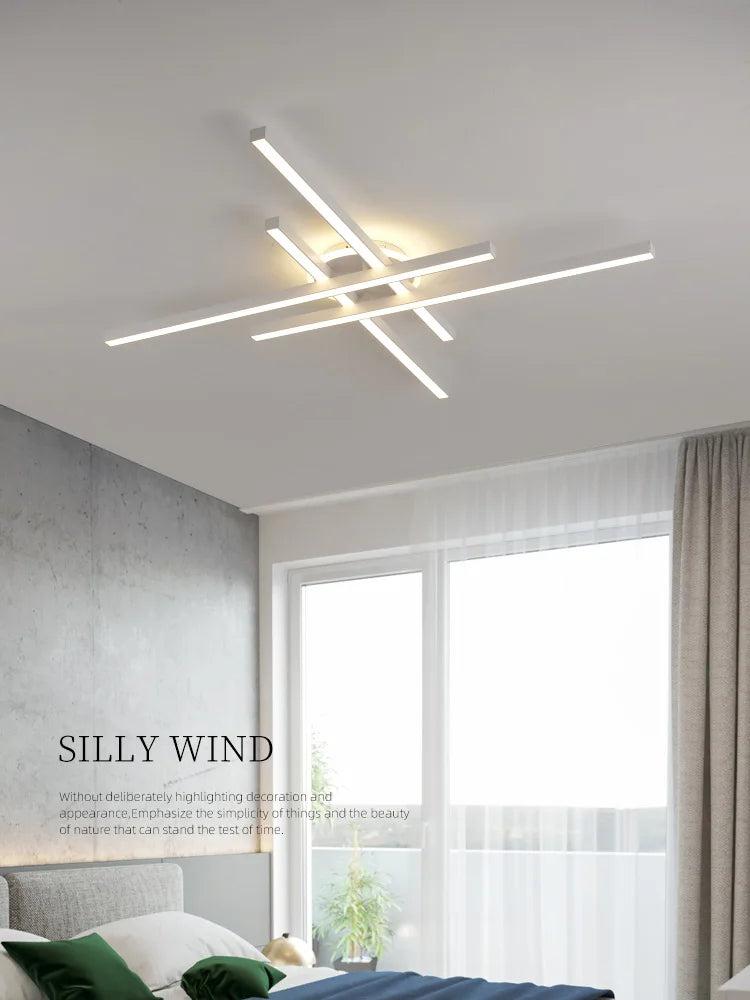 Long Strip master bedroom room Ceiling Lamp New Modern Living Dining Room Bedroom Villa Apartment Hall Kitchen Lighting Fixtures