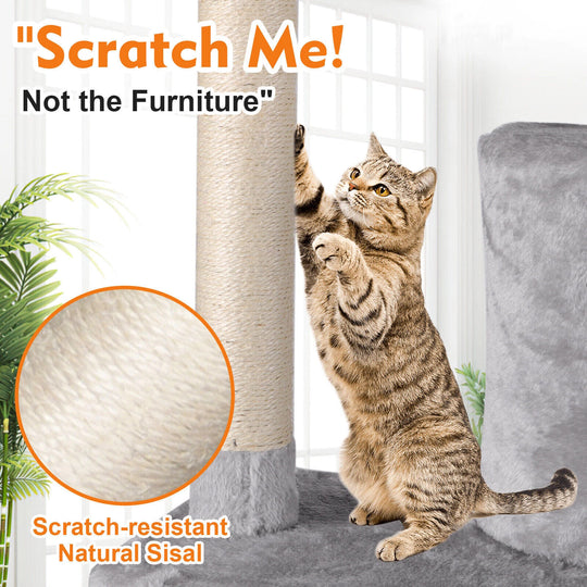 Large Cat Tree Activity Centre Scratching Post For Cats Climbing Tower UK