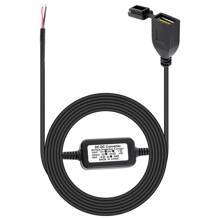 Waterproof Motorbike Motorcycle Power Adapter USB Charger Socket For GPS 12V-24V