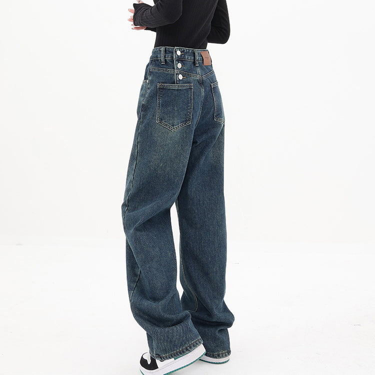 Women's Wide-leg Jeans Loose High Waist