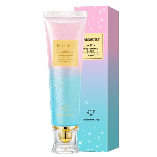 Busaurus【Triple Whitening】Niacinamidewhitening Toothpaste Mint Oral-Max Remove Dental Stains and Plaque from Teeth Moisture Moisturizing
