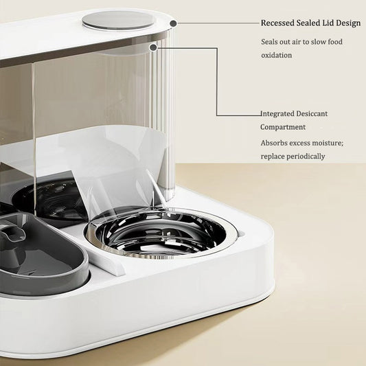 2 In 1 Automatic Cat Feeder Water Dispenser Dry Wet Pet Dog Puppy Food Dispenser