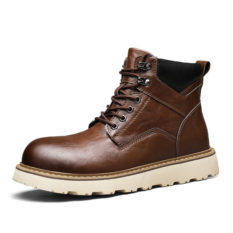 New Men's Platform High-top Motorcycle Sports Leisure Worker Boot