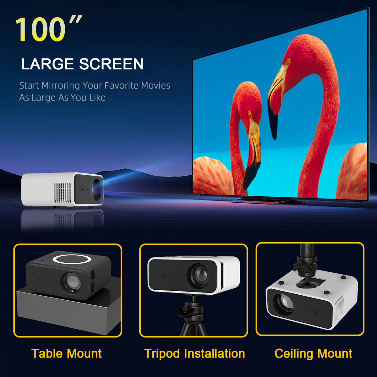 Mini LED Wireless Projector – NOViQUE