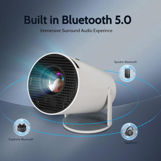 Portable 3D Game Projector, Mother'S Day Gift Android 11 Wifi 6 BT5.0 Home Theater Projector, Wireless Mini Projector with Game Function for Living Room, Home Use Audio