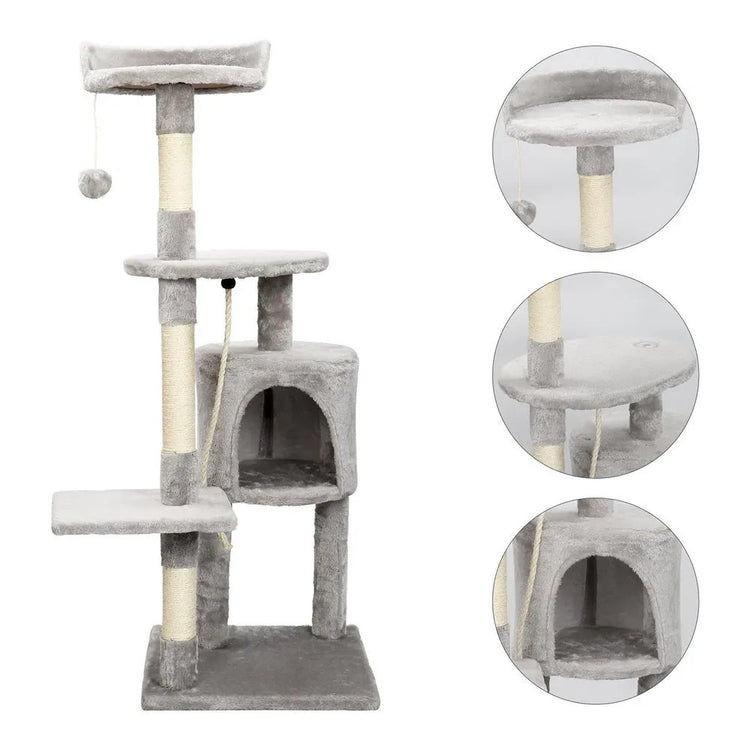 Large Cat Tree Activity Centre Scratching Post For Cats Climbing Tower UK