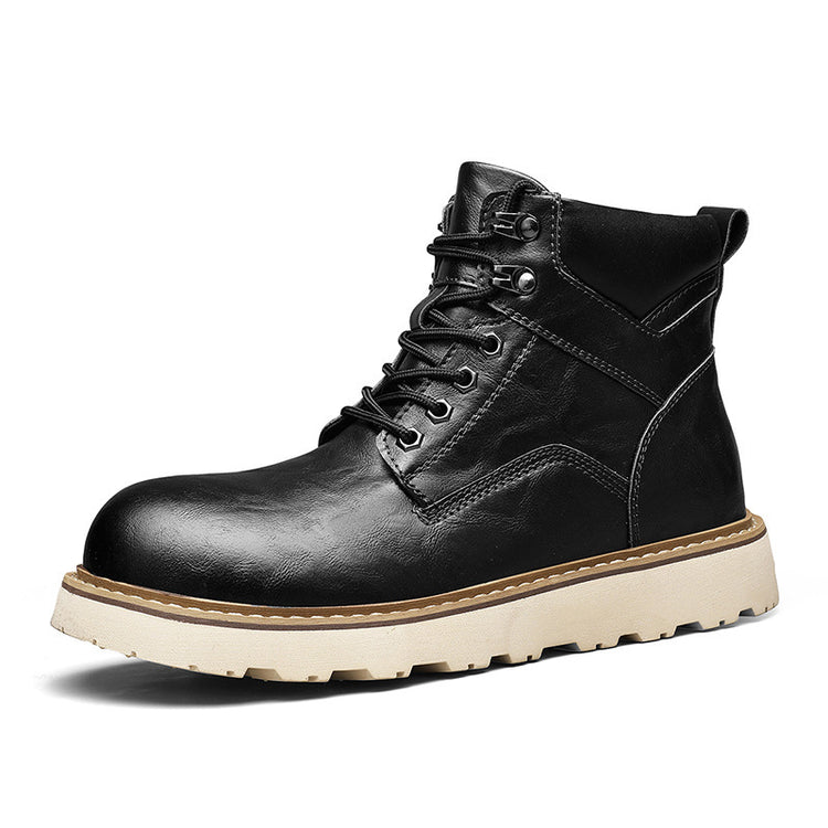 New Men's Platform High-top Motorcycle Sports Leisure Worker Boot