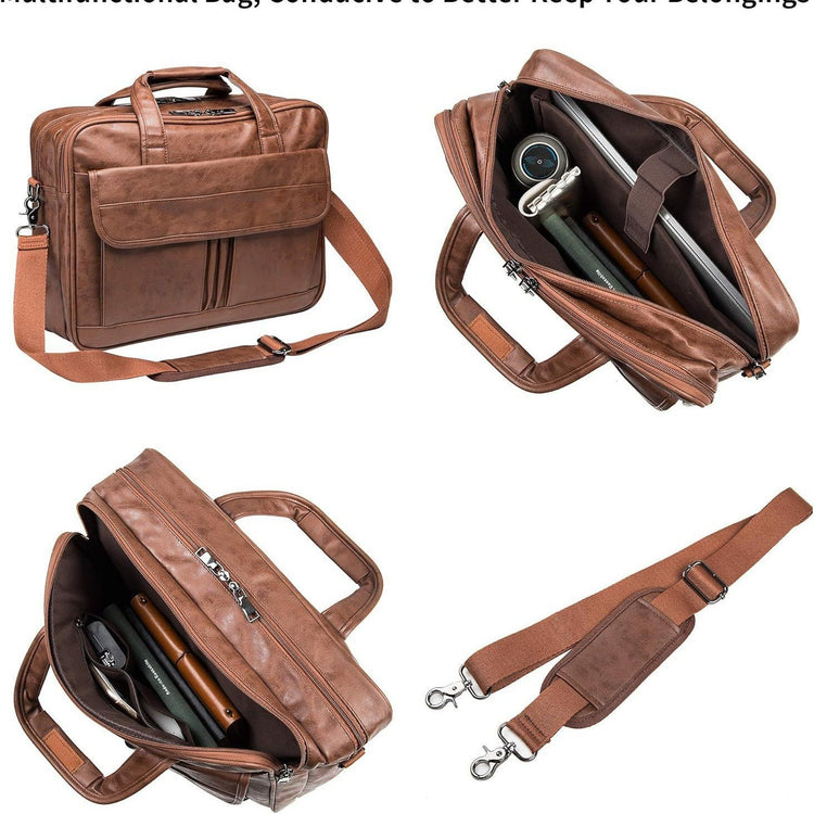 Men's Leather Messenger Bag Notebook