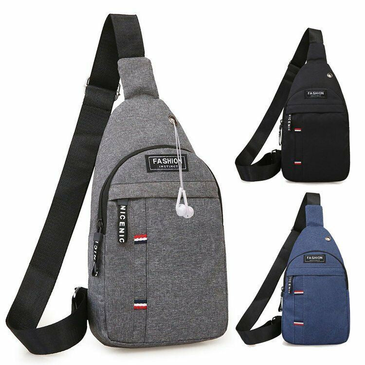 Mens Chest Bag Pack Outdoor Travel Sport Shoulder Sling Backpack Cross Body Bags