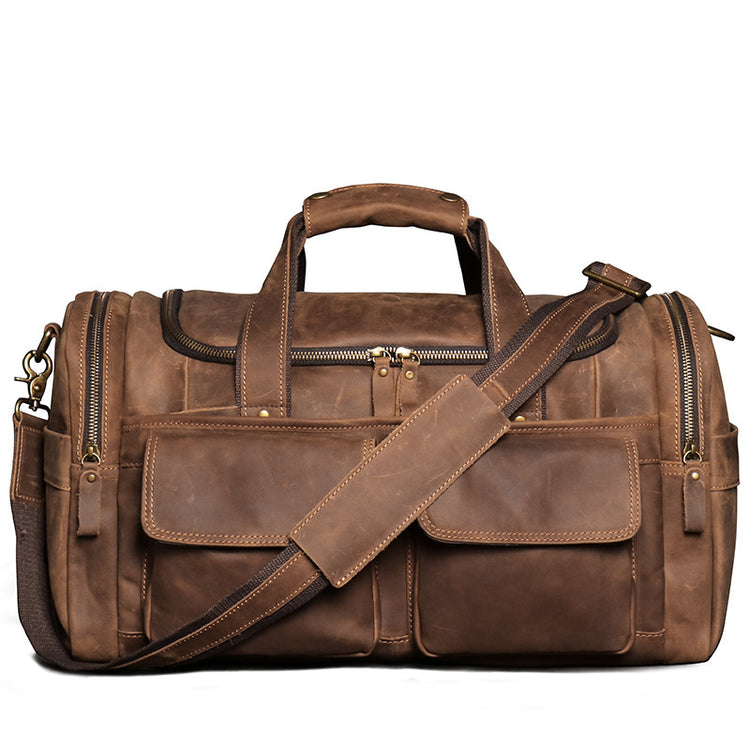 Crazy Horse Leather Hand Luggage Bag Genuine Leather