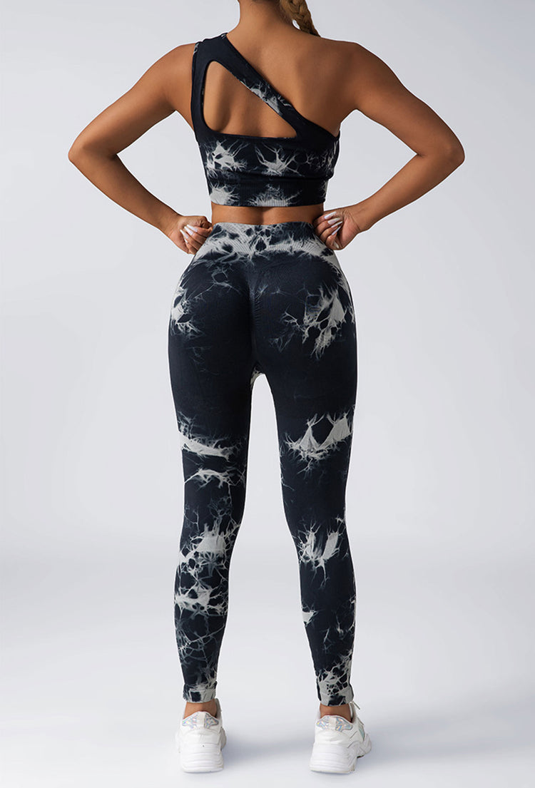 Women Scrunch Workout Leggings Butt Lifting High Waisted Yoga Pants - Tie Dye Seamless Booty Gym Tights