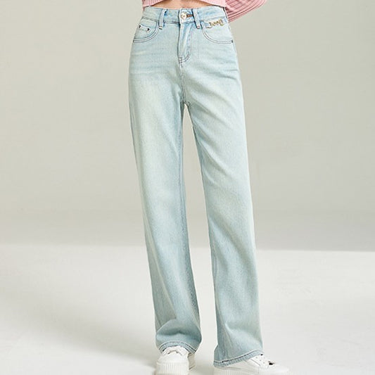 Straight Wide Leg Jeans Women's Slimming Loose Drooping