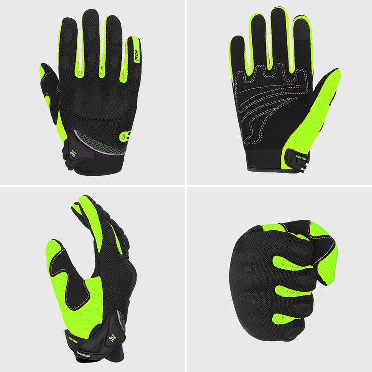 Motorbike Breathable Racing Glove Motorcycle Full Finger Gloves Motocross Motorbike Breath Mesh Touch Screen Racing Glove