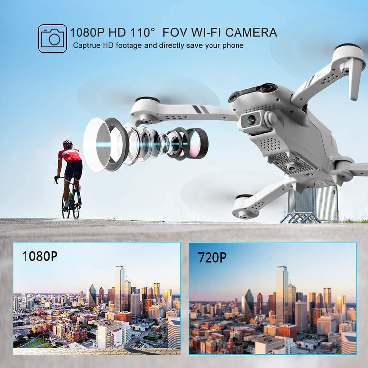 UK  F10 Foldable Drone With Camera WIFI FPV For Adults,1080P HD FPV Live Video RC Quadcopter