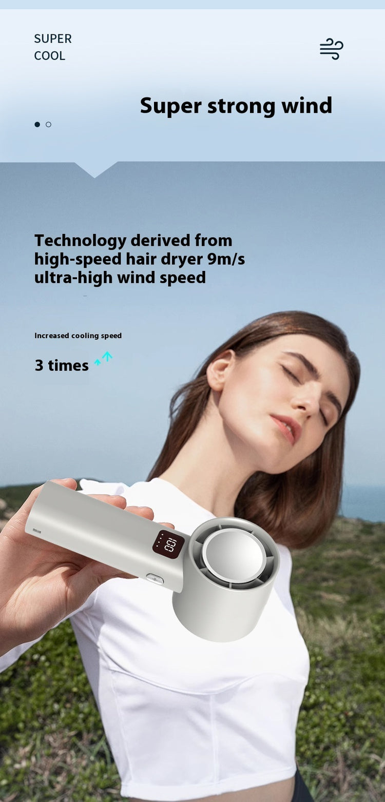 High-Speed Refrigeration Portable Charging Turbine Handheld Fan