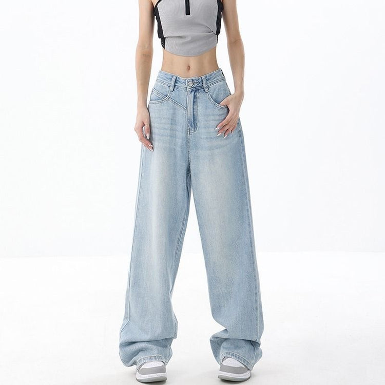 Women's Wide-leg Jeans Loose High Waist