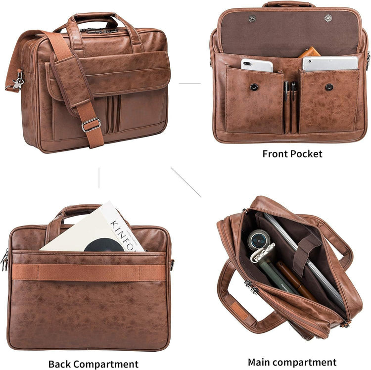 Men's Leather Messenger Bag Notebook