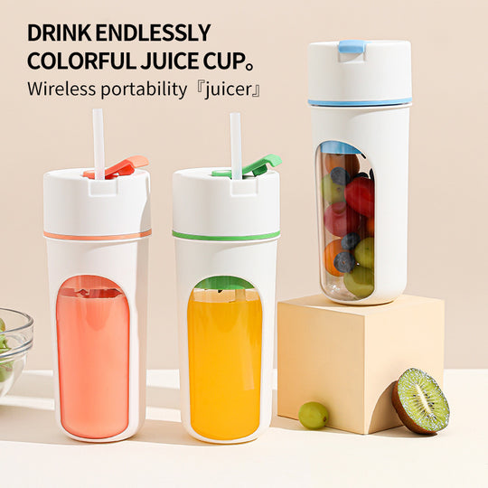 Portable Electric Juicer – USB Rechargeable Fruit Blender & Ice Crusher Cup