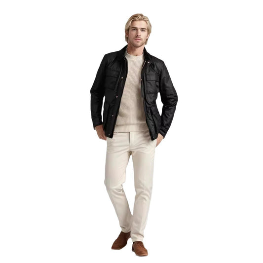 Fashion Solid Color Zipper Jacket Jacket Men