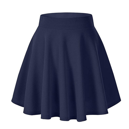 Women's Basic Versatile Stretch Flared Skirt