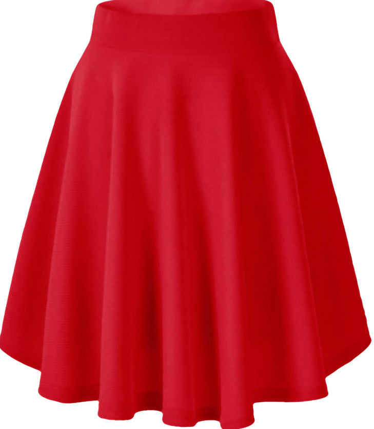 Women's Basic Versatile Stretch Flared Skirt