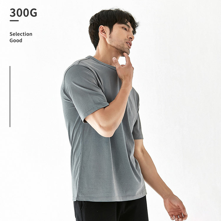 Men's 300g Heavy Cotton Short-sleeved T-shirt