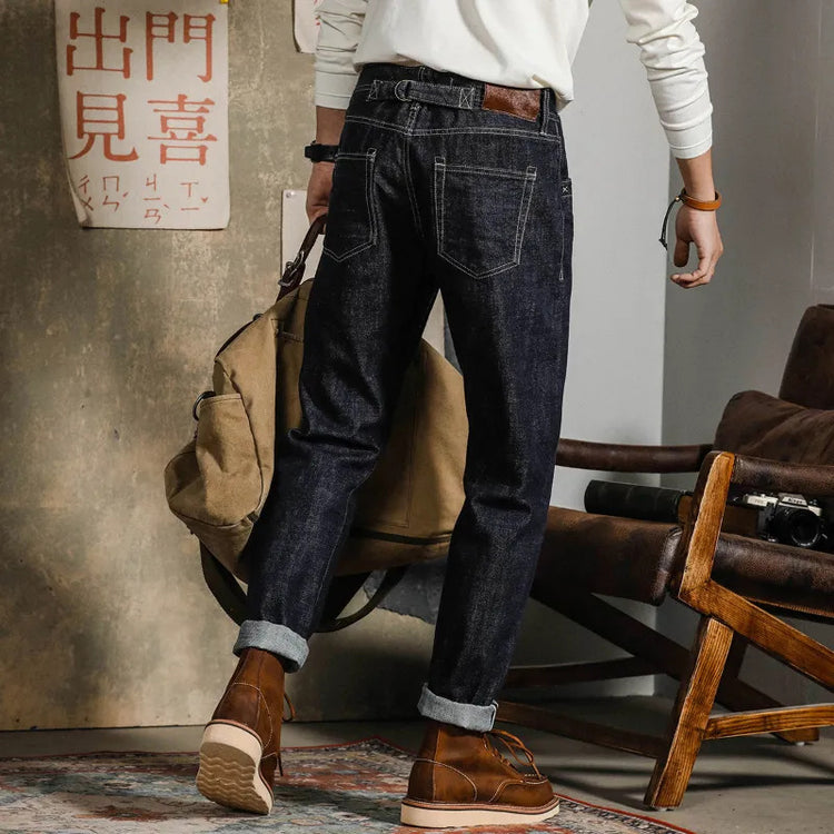 Dark Workwear Primary Color Jeans For Men