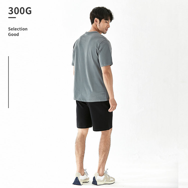 Men's 300g Heavy Cotton Short-sleeved T-shirt