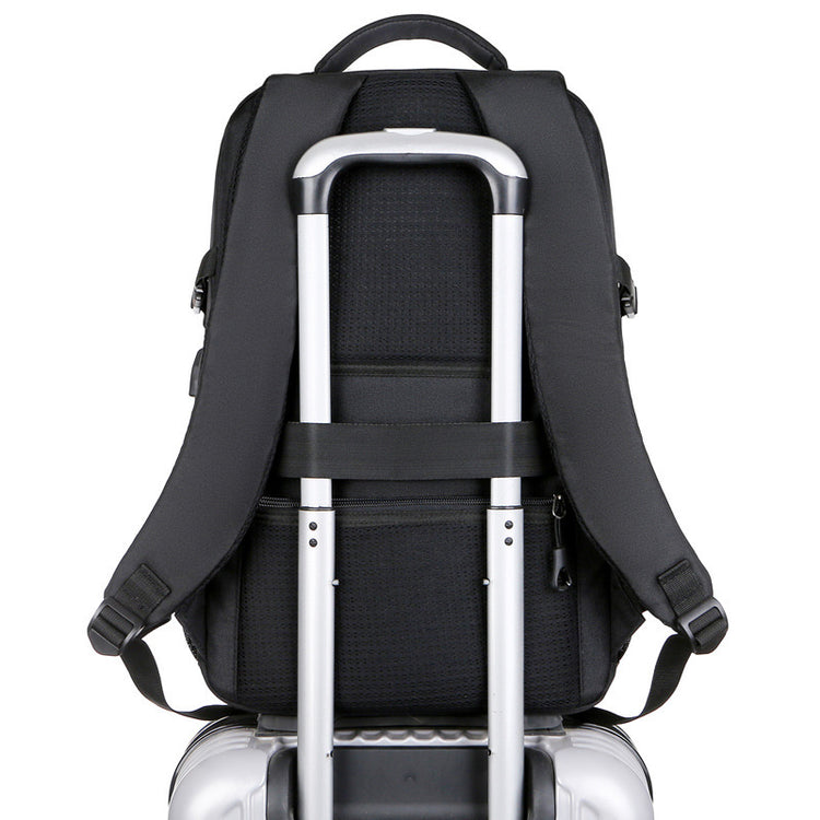 Fashion Men's Black Double-shoulder Backpack