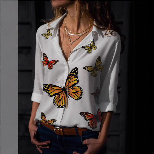 Fashion Digital Printing Long-sleeved Shirt Love