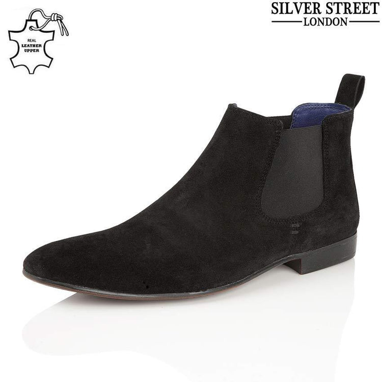 Mens Leather Chelsea Boots Ankle Smart Formal Slip on Desert Work Boots Shoes