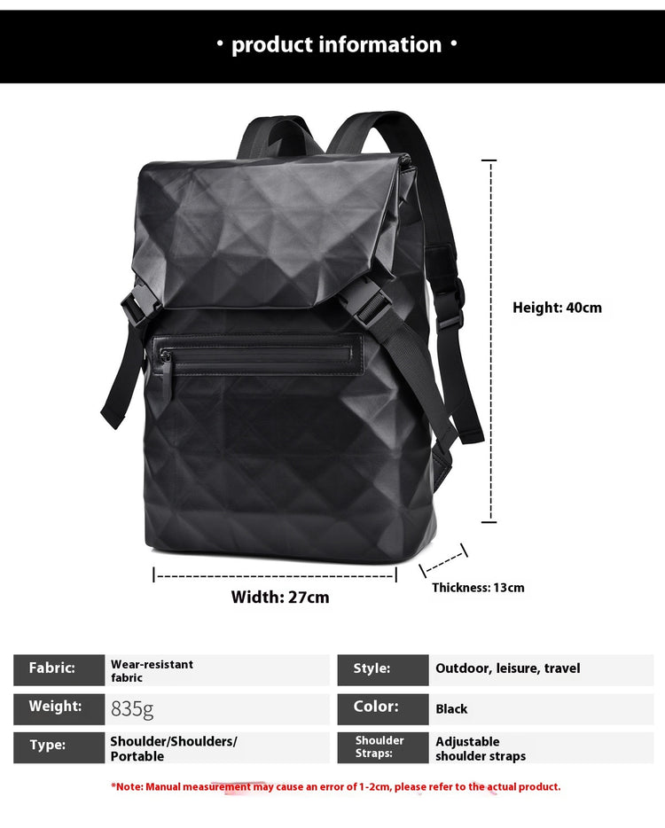 Diamond Lattice Men's Casual Backpack