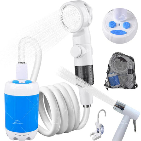 Ann Katy Portable Rechargeable Outdoor Shower,Camping Shower,Pet Shower,Car Washing,Flower Watering,Indoor & Outdoor Bathing with Accessories Springtok