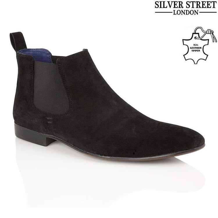 Mens Leather Chelsea Boots Ankle Smart Formal Slip on Desert Work Boots Shoes