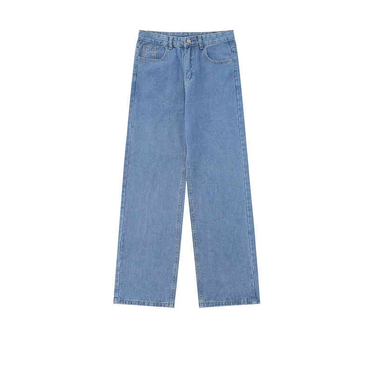 Retro Worn Looking Washed-out Straight Jeans Men's Loose Casual Pants