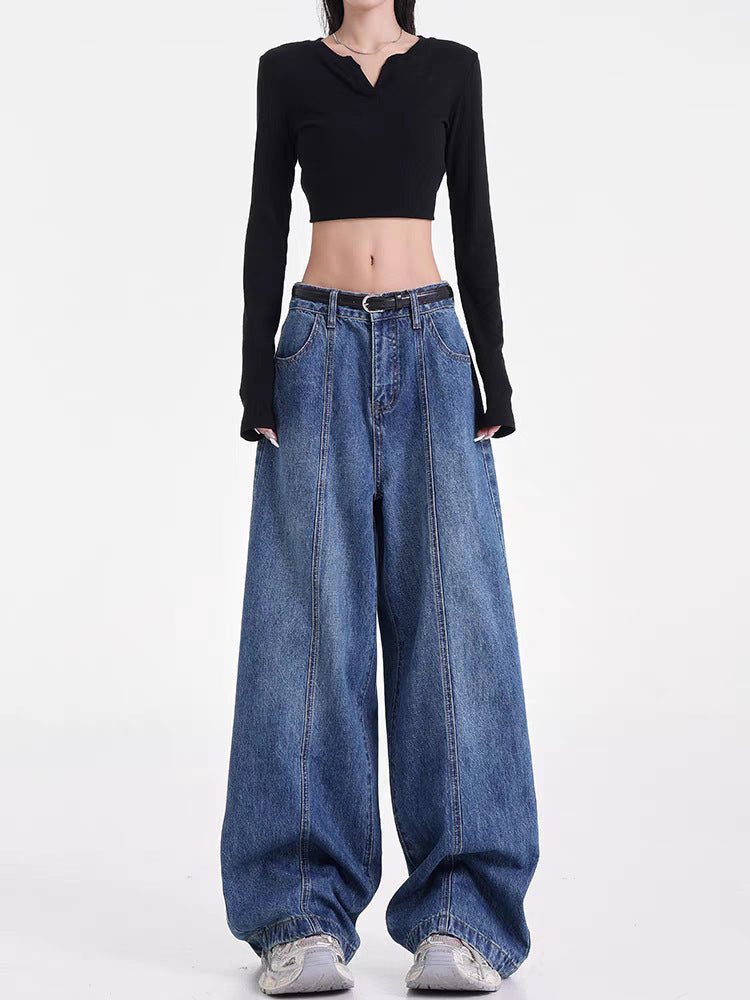 Women's Wide-leg Jeans Loose High Waist