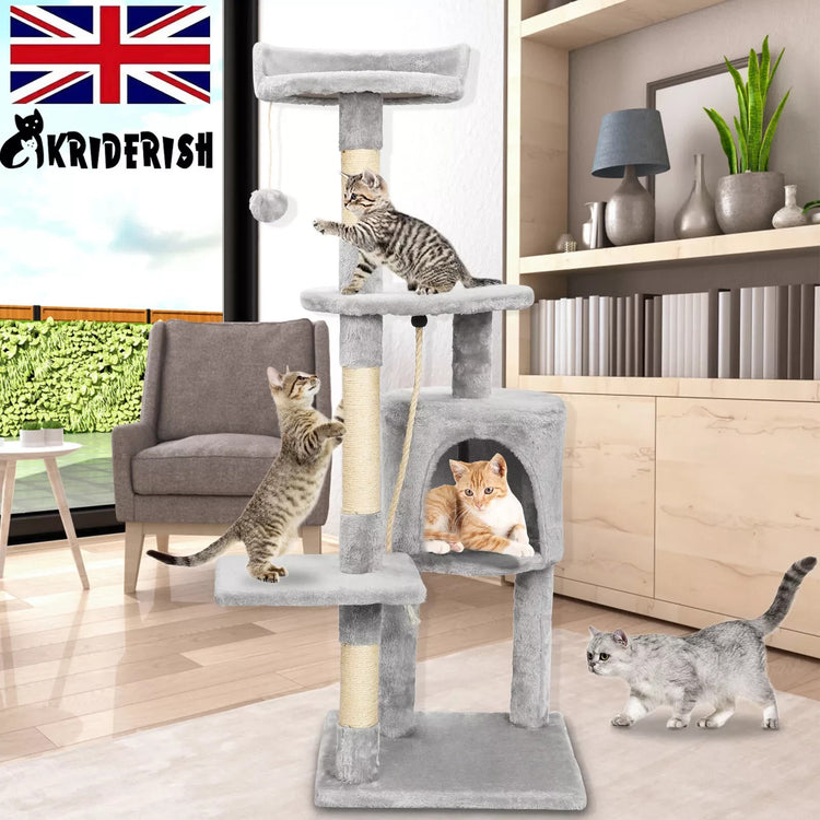 Large Cat Tree Activity Centre Scratching Post For Cats Climbing Tower UK