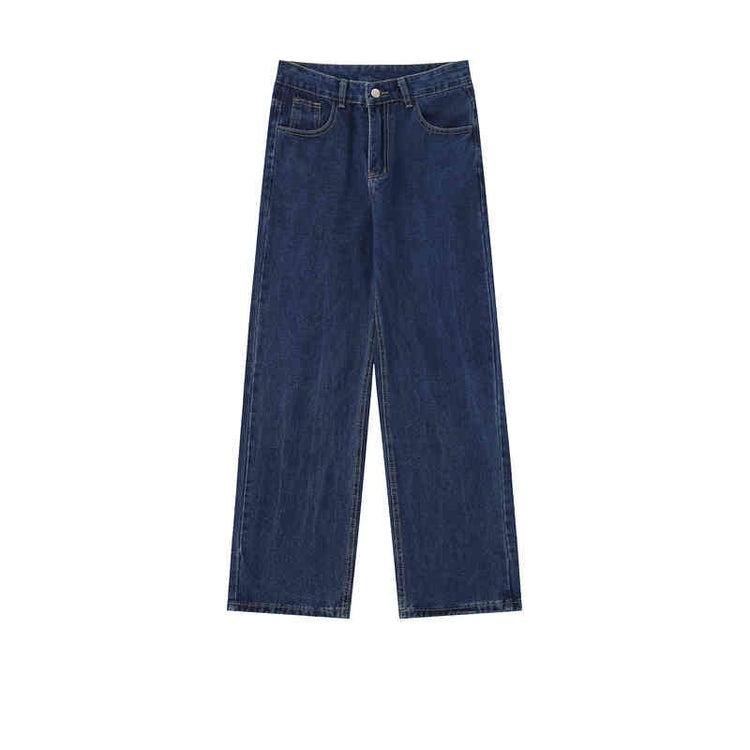 Retro Worn Looking Washed-out Straight Jeans Men's Loose Casual Pants