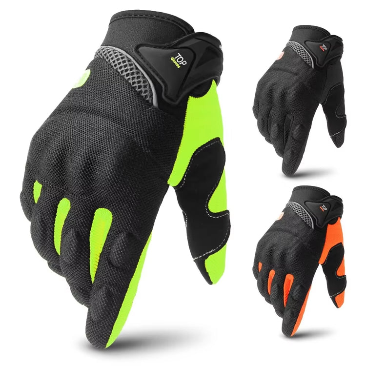 Motorbike Breathable Racing Glove Motorcycle Full Finger Gloves Motocross Motorbike Breath Mesh Touch Screen Racing Glove