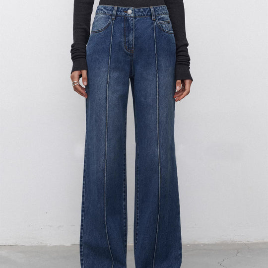 Jeans Women's Three-dimensional Stitching Straight