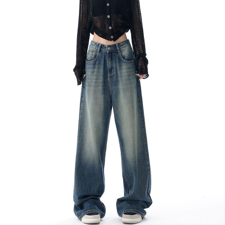 Women's Wide-leg Jeans Loose High Waist